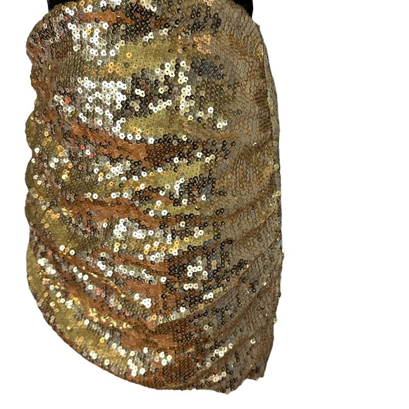 superdown Gold Sequin Mini Skirt - Picture 6 of 9